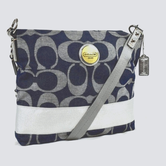 Coach Handbags - Coach Signature Stripe File Bag,  NWT